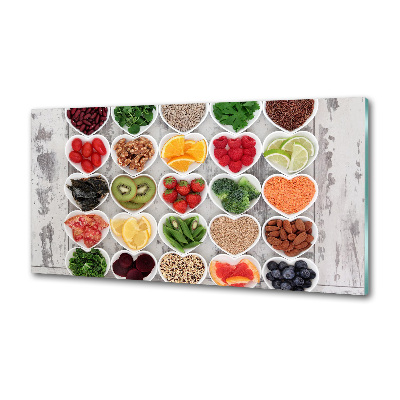 Panel antisalpicaduras Comida saludable