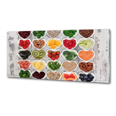 Panel antisalpicaduras Comida saludable