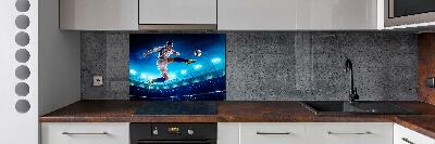 Panel szklany do kuchni Piłkarz