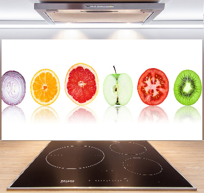 Panel antisalpicaduras Frutas y verduras
