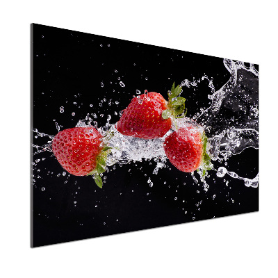 Panel para cocina Fresas y agua