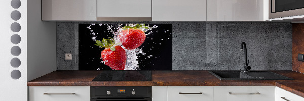 Panel para cocina Fresas y agua