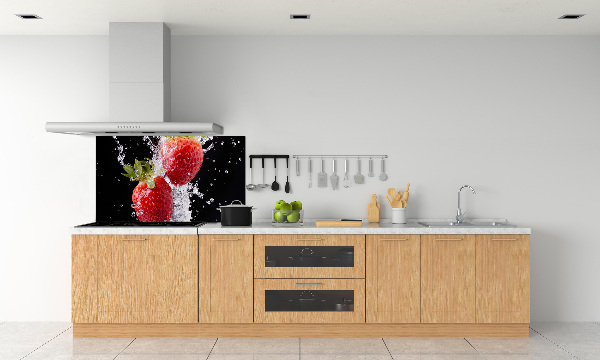 Panel para cocina Fresas y agua