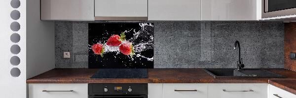 Panel para cocina Fresas y agua