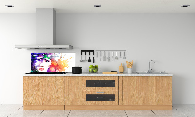 Panel de pared de cocina Retrato de una mujer