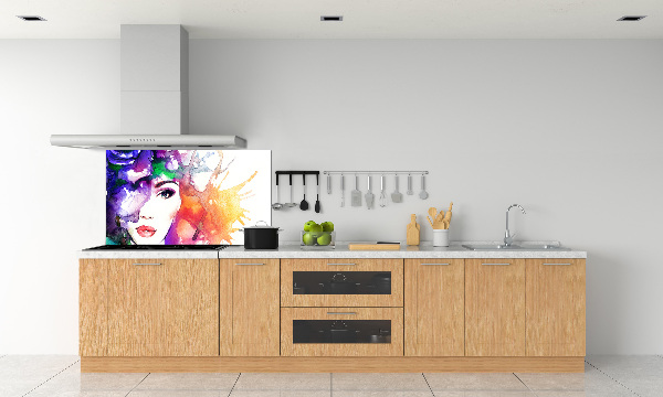 Panel de pared de cocina Retrato de una mujer
