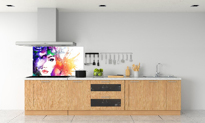 Panel de pared de cocina Retrato de una mujer