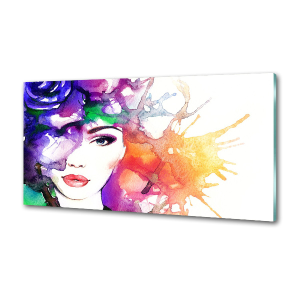 Panel de pared de cocina Retrato de una mujer