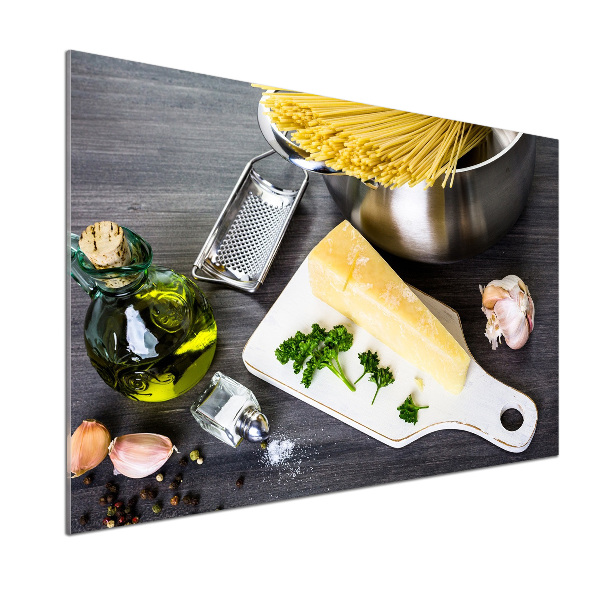 Panel de pared de cocina Pasta con ajo