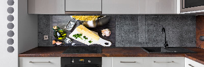 Panel de pared de cocina Pasta con ajo