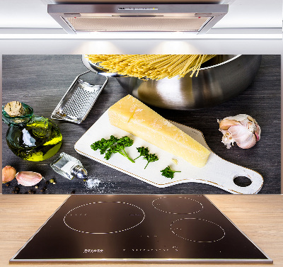 Panel de pared de cocina Pasta con ajo