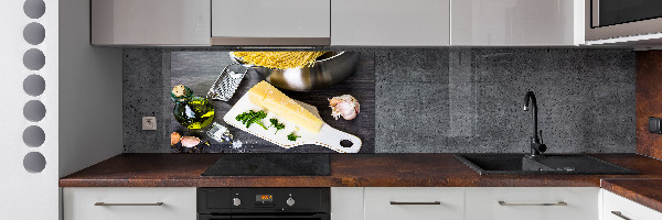 Panel de pared de cocina Pasta con ajo