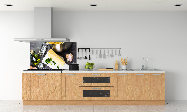 Panel de pared de cocina Pasta con ajo