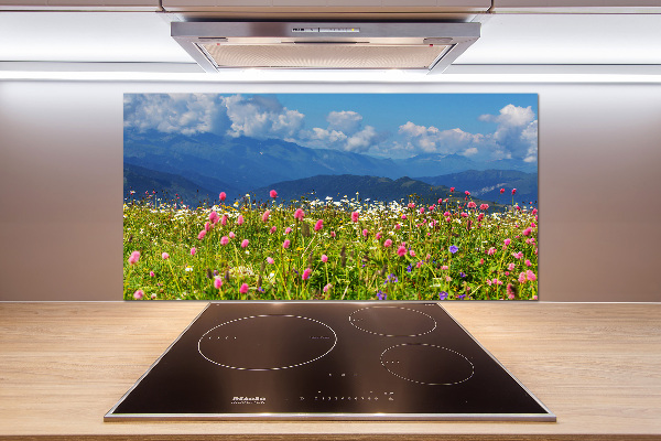 Panel para cocina Pradera en las montañas