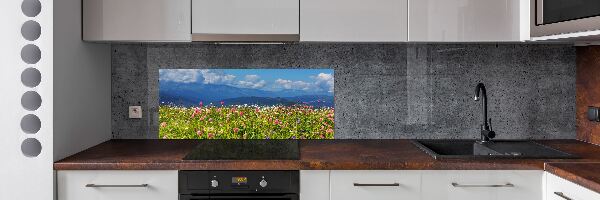 Panel para cocina Pradera en las montañas