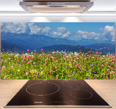 Panel para cocina Pradera en las montañas