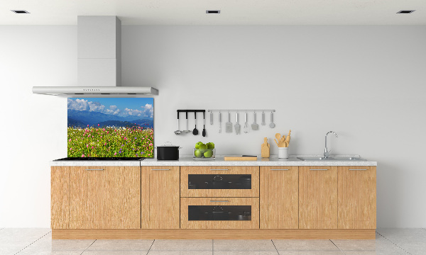 Panel para cocina Pradera en las montañas
