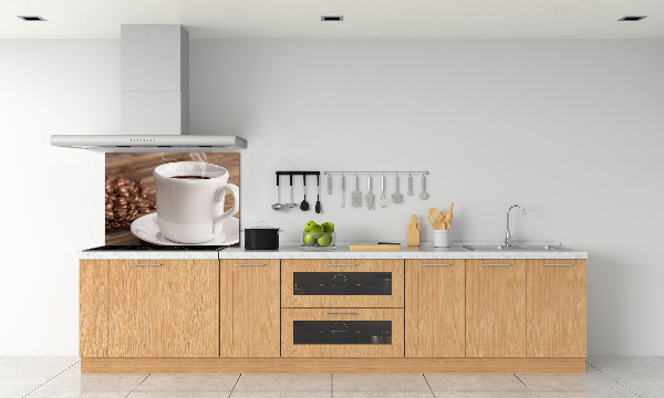 Salpicadero de cocina Una taza de café