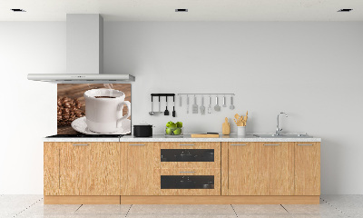 Salpicadero de cocina Una taza de café