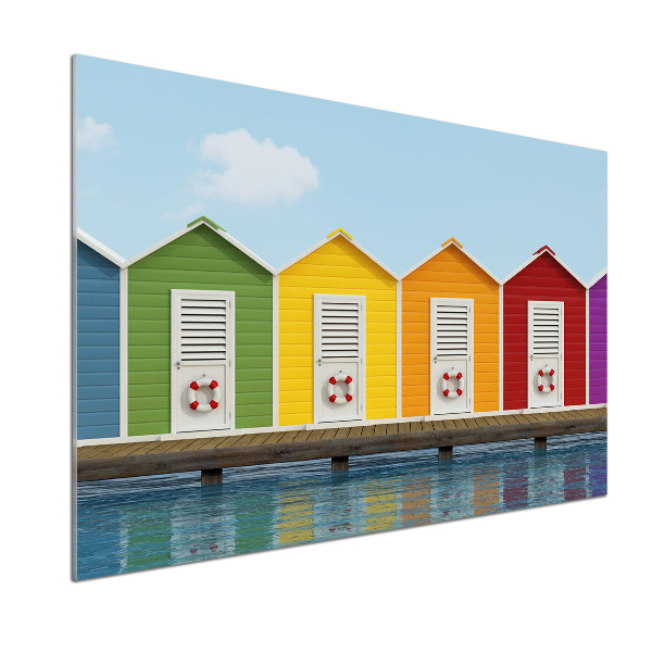 Panel antisalpicaduras Cabañas de playa