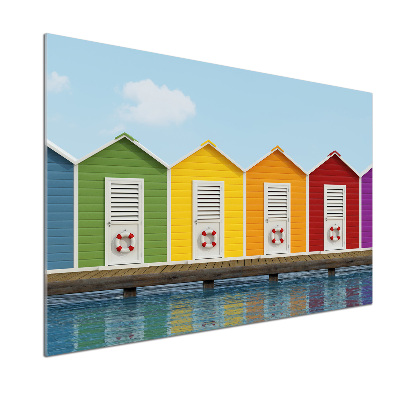 Panel antisalpicaduras Cabañas de playa