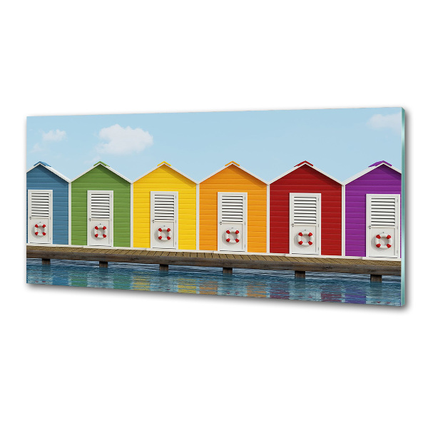 Panel antisalpicaduras Cabañas de playa