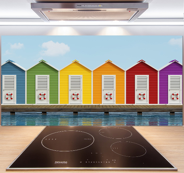 Panel do kuchni Plażowe kabiny