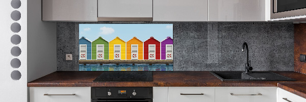 Panel antisalpicaduras Cabañas de playa