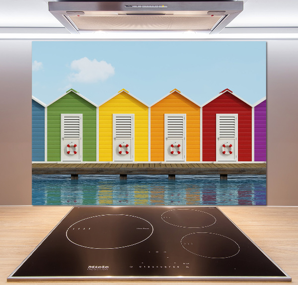 Panel antisalpicaduras Cabañas de playa