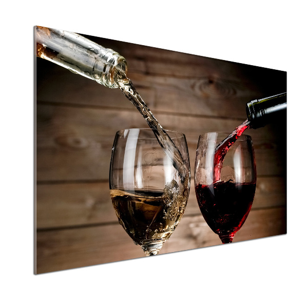 Panel antisalpicaduras Dos copas de vino