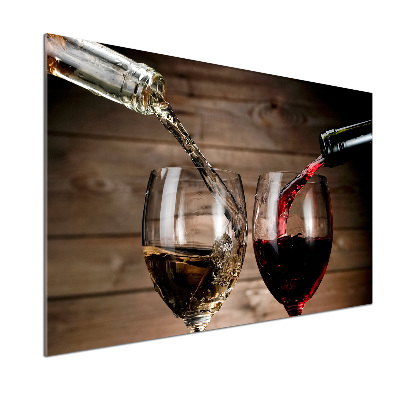 Panel antisalpicaduras Dos copas de vino