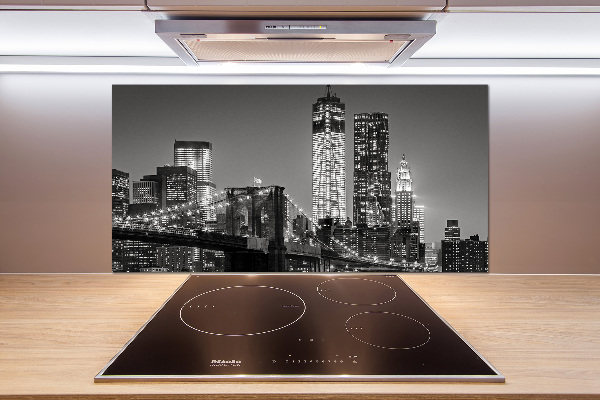 Panel de pared de cocina Manhattan de noche