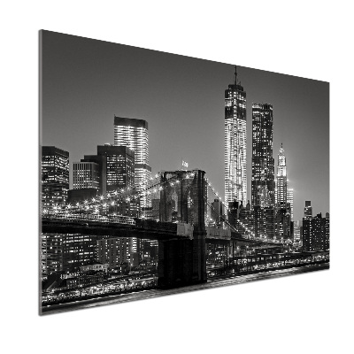 Panel de pared de cocina Manhattan de noche