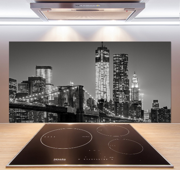 Panel de pared de cocina Manhattan de noche