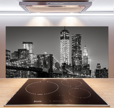 Panel de pared de cocina Manhattan de noche
