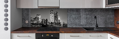 Panel de pared de cocina Manhattan de noche
