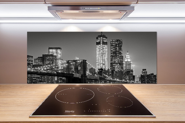 Panel de pared de cocina Manhattan de noche