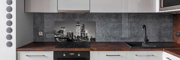 Panel de pared de cocina Manhattan de noche