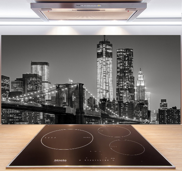 Panel de pared de cocina Manhattan de noche