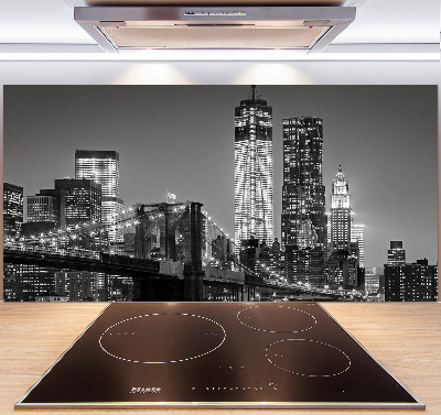 Panel de pared de cocina Manhattan de noche