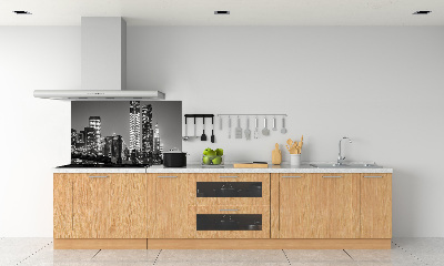 Panel de pared de cocina Manhattan de noche