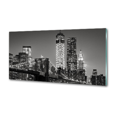 Panel de pared de cocina Manhattan de noche