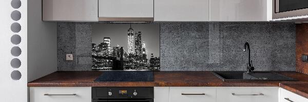 Panel de pared de cocina Manhattan de noche