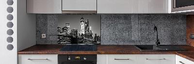 Panel de pared de cocina Manhattan de noche