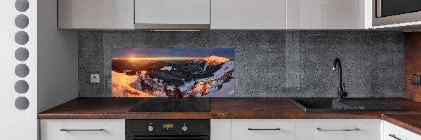 Panel para cocina Invierno en las montañas