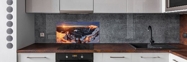 Panel para cocina Invierno en las montañas
