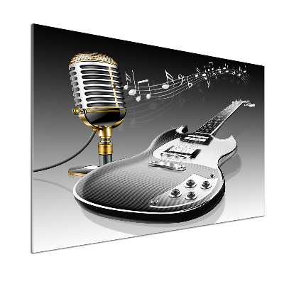 Salpicadero para cocina Guitarra y micrófono