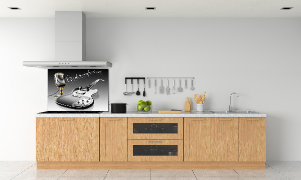 Salpicadero para cocina Guitarra y micrófono