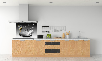 Salpicadero para cocina Guitarra y micrófono