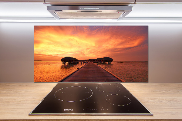 Salpicadero de cocina Bungalows en Maldivas